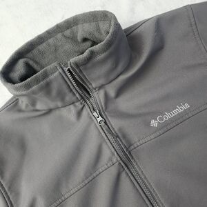 COLUMBIA Men's‎ Grey Soft Shell Fleece Lined Full Zip Jacket Large